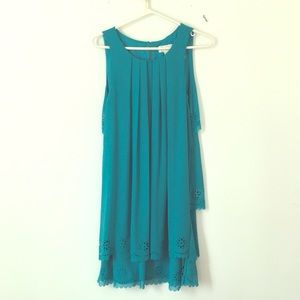 Jessica Simpson turquoise/teal party dress